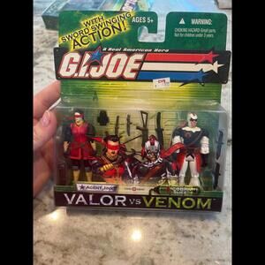 G.I. Joe VALOR vs VENOM Agent Jinx & Cobra Slice 2-Pack Hasbro‎ 2004 NEW MOC NIB